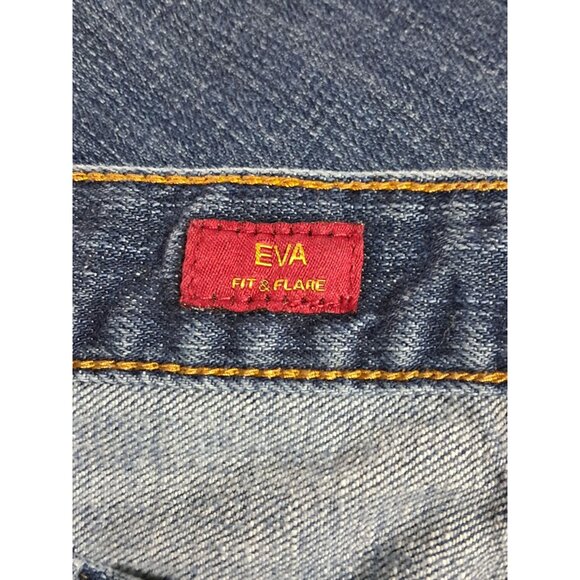 Express Womens Eva Fit & Flare Jeans Size 10R Blue Denim - Picture 3 of 11